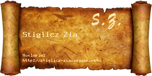 Stiglicz Zia névjegykártya